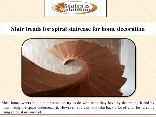 Stair treads for spiral staircase for home decoration