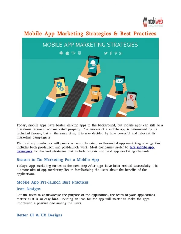 Mobile App Marketing Strategies & Best Practices