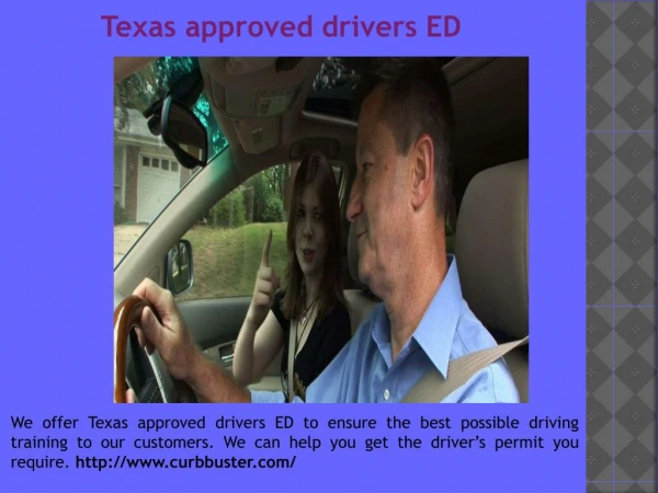 Texas approved drivers ED