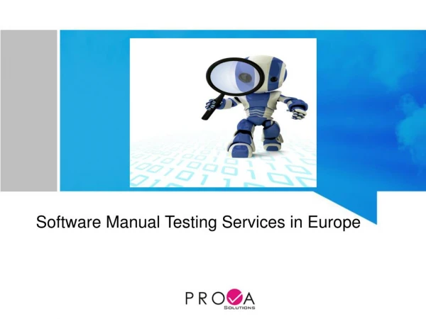 ProvaSolutions - Manual Software testing services Europe