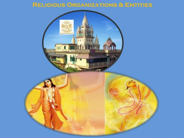 Religious Organization & Entities