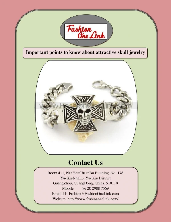 Things you need to know about attractive skull jewelry