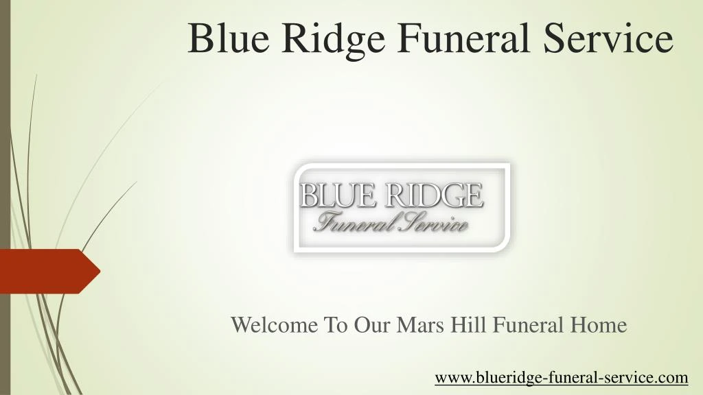 blue ridge funeral service