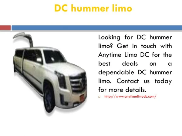 DC hummer limo