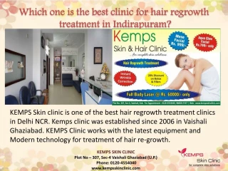 Which one is the best clinic for #hair regrowth #treatment in Indirapuram
