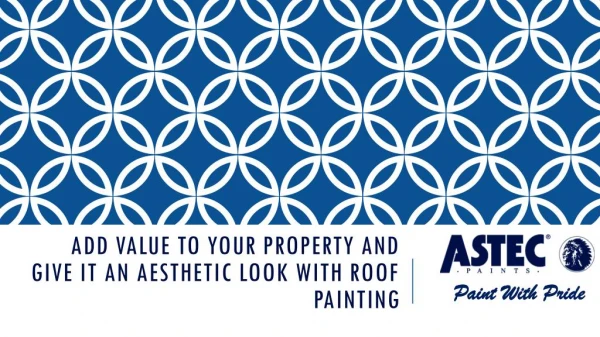 Add Value to Your Property and Give It an Aesthetic Look with Roof Painting