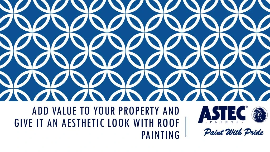 add value to your property and give it an aesthetic look with roof painting