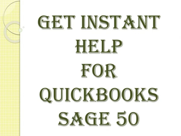 Get Instant Online Help for Sage50