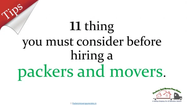 11 thing you must consider before hiring apackers movers in pune