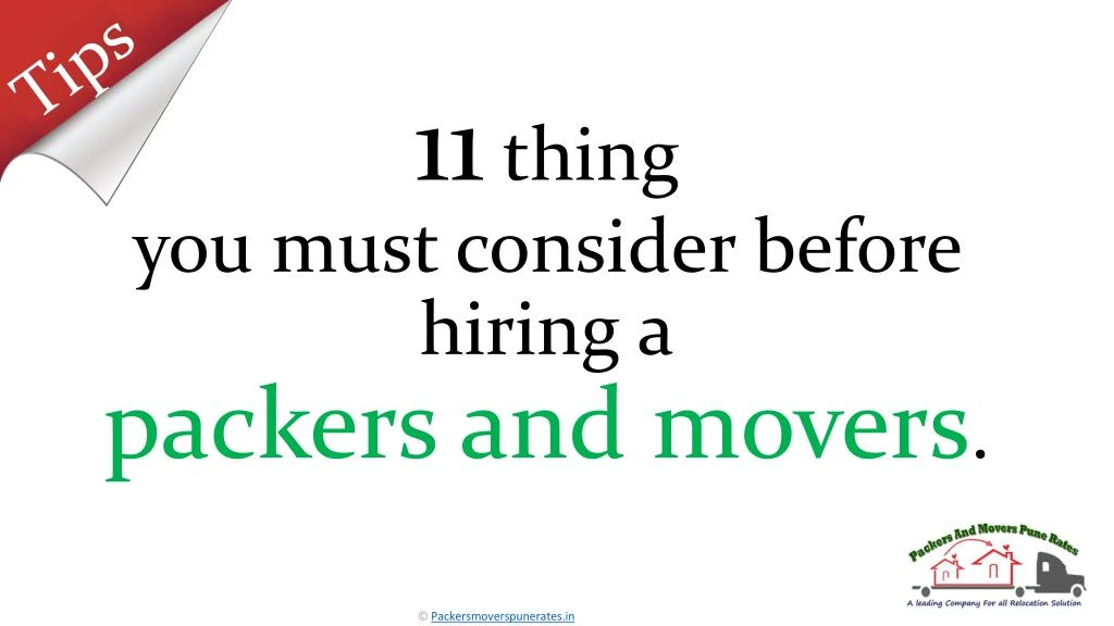 11 thing you must consider before hiring a packers and movers