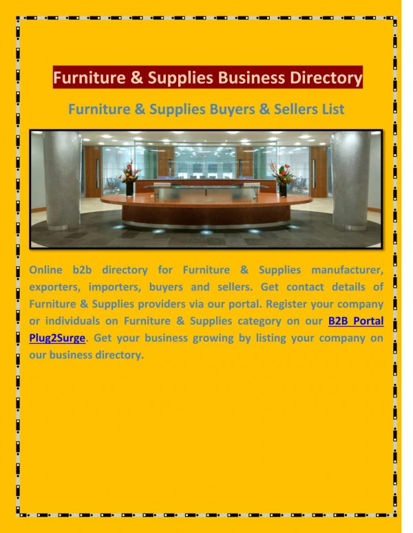 Furniture & Supplies Business Directory