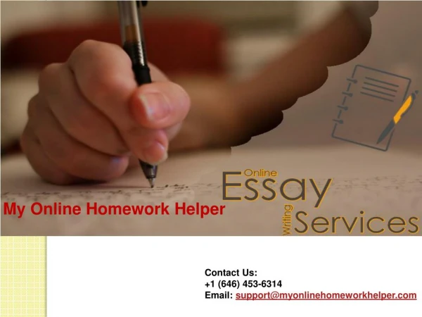 My Online Homework Helper: Excellence & Professionalism in All We Do!