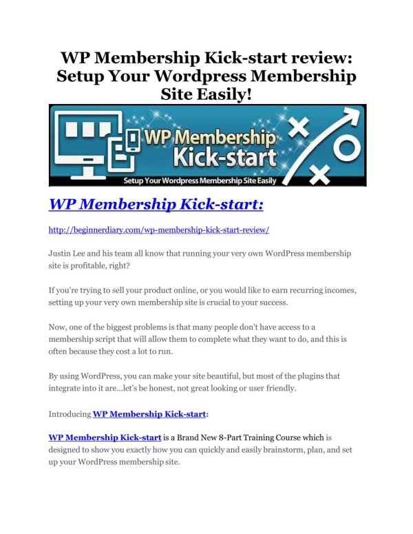 WP Membership Kick-Start Review and (FREE) WP Membership Kick-Start $24,700 Bonus