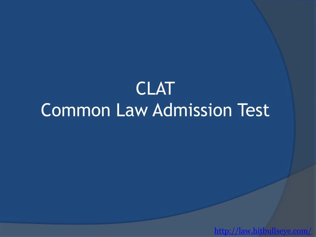 clat common law admission test
