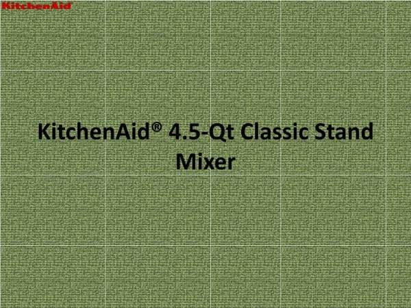 KitchenAid 4.5-Qt Classic Stand Mixer