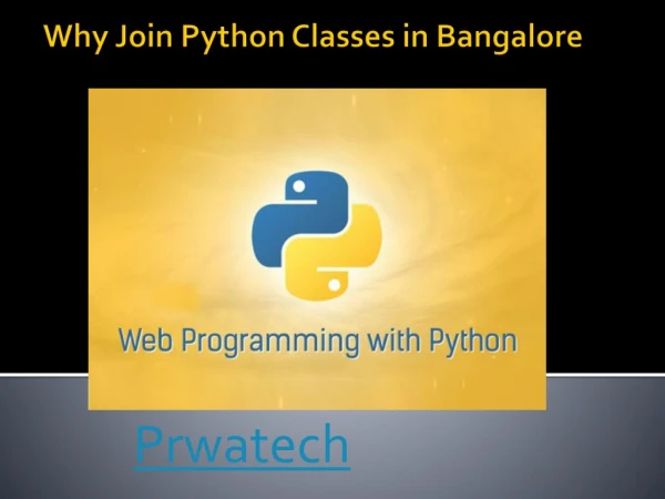 Why Join Python Classes in Bangalore