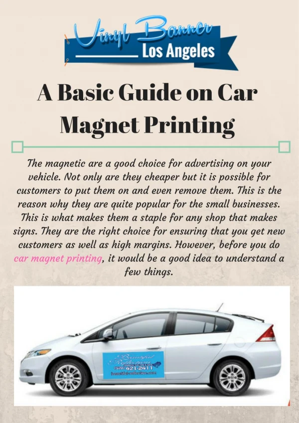 A Basic Guide on Car Magnet Printing
