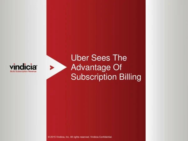 Uber Sees The Advantage Of Subscription Billing