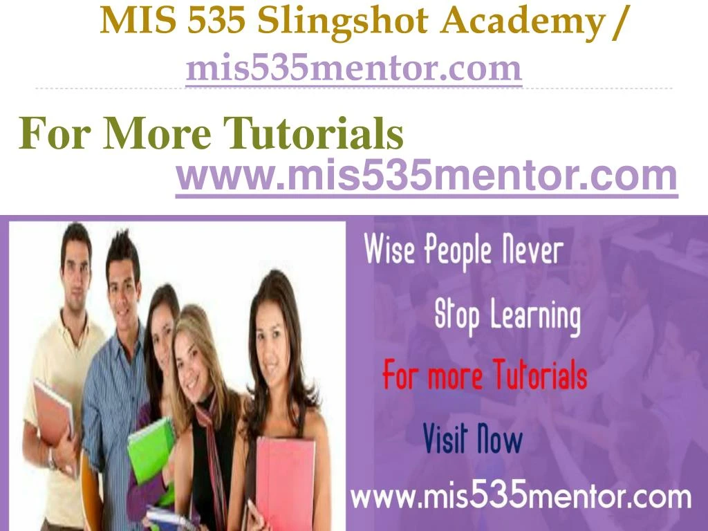 mis 535 slingshot academy mis535mentor com