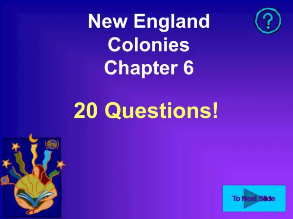 New England Colonies Chapter 6