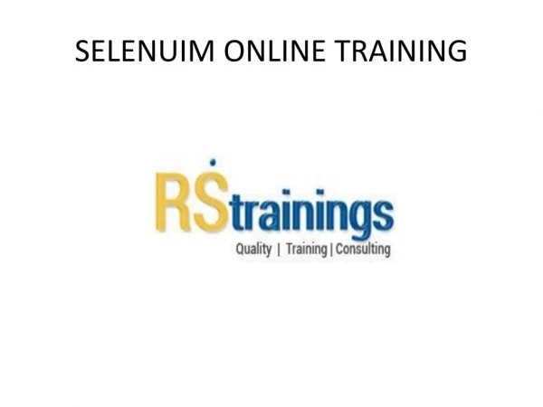 Selenium Online Training in Hyderabad