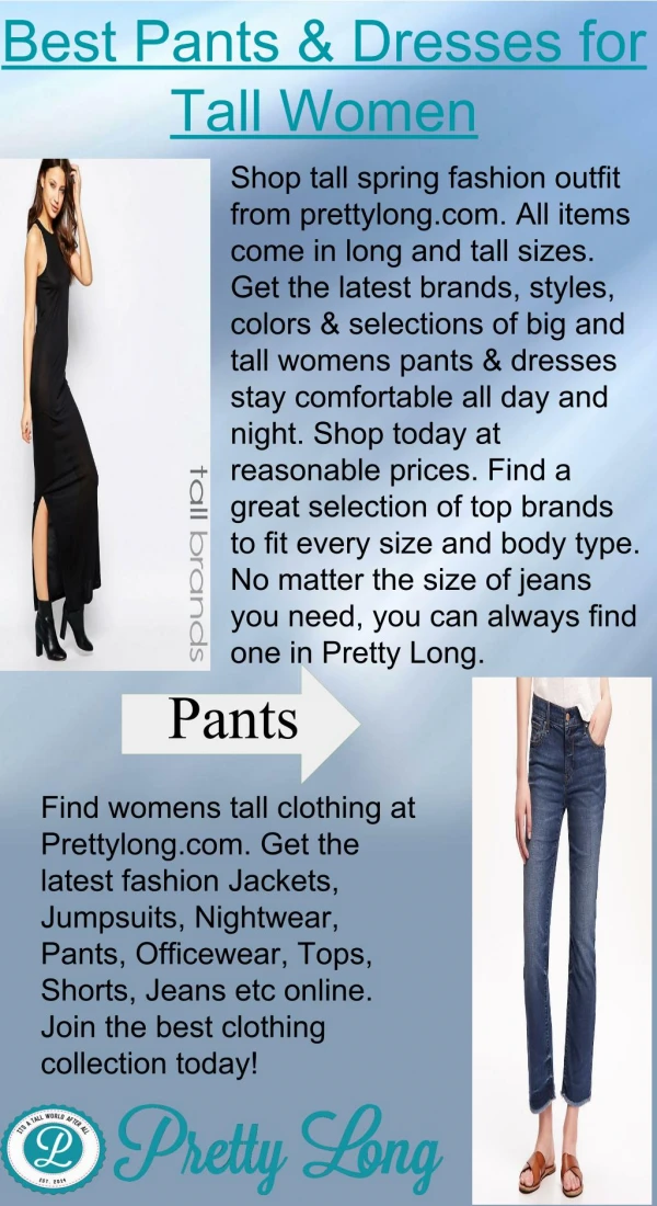 Best Pants & Dresses for Tall Women