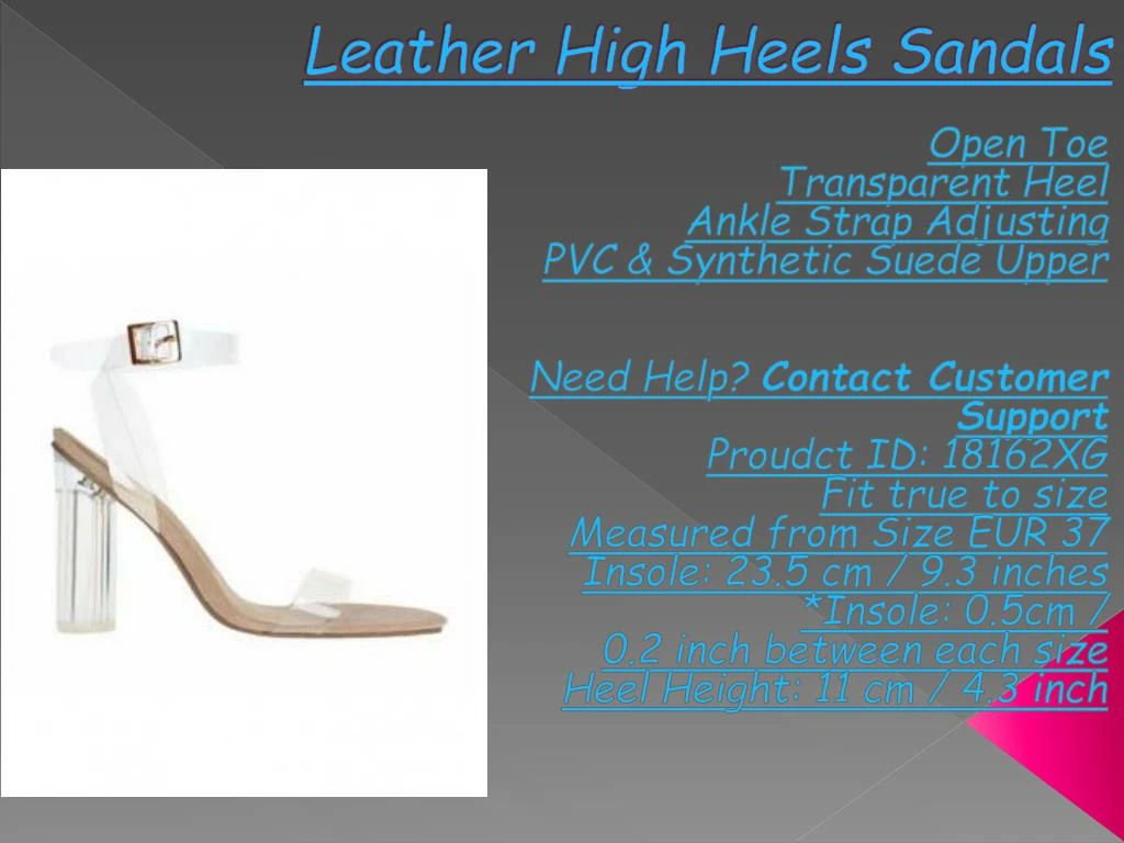 leather high heels sandals