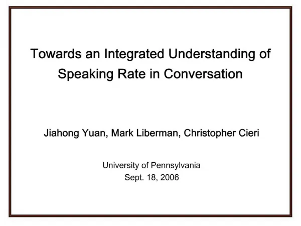 Towards an Integrated Understanding of Speaking Rate in Conversation