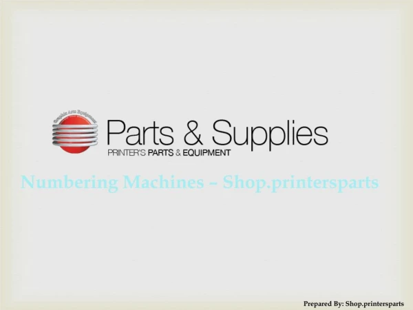 Buy Numbering Machine Spare Parts at Shop.PrintersParts.com