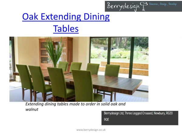 Oak Extending Dining Tables | Berry Design