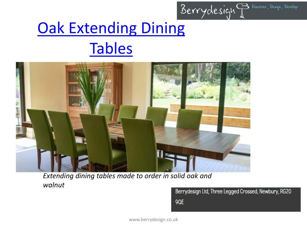 oak extending dining tables