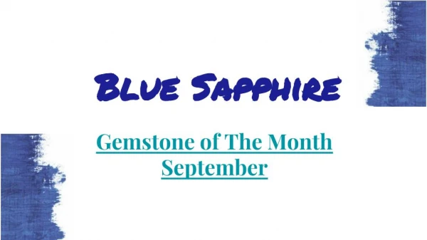 Blue Sapphire Gemstone Jewellery