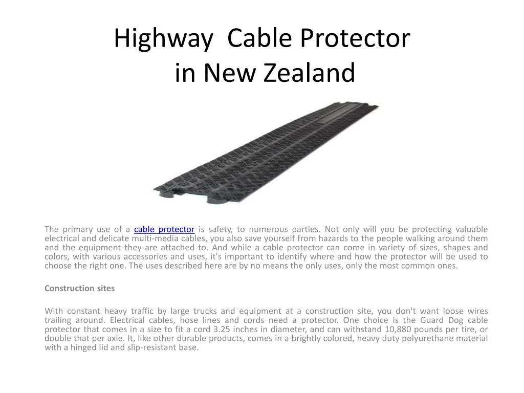 highway cable protector in new zealand