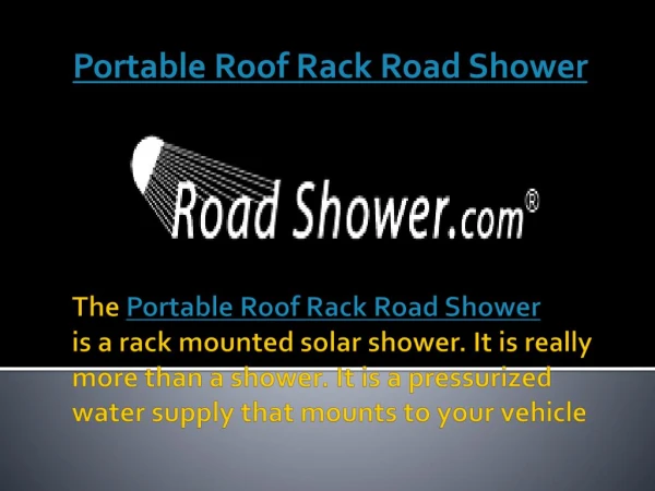 Portable Roof Rack Road Shower