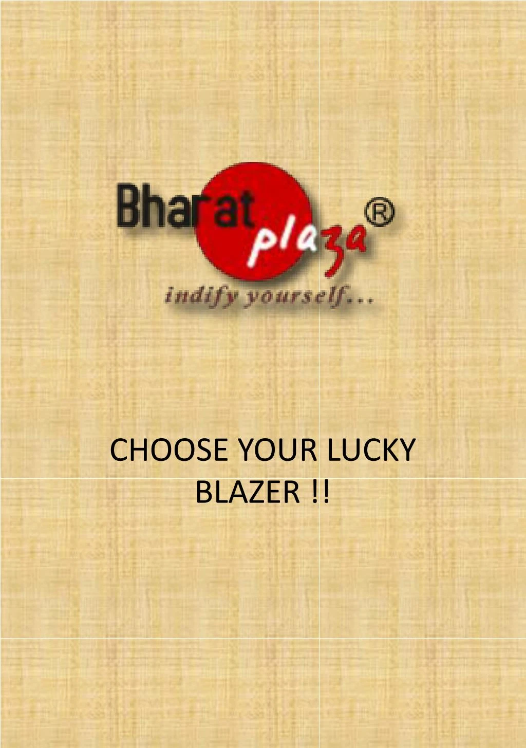 choose your lucky blazer