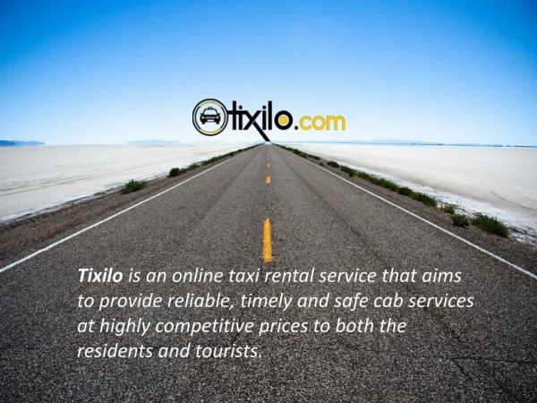 Tixilo Online Taxi Booking Service