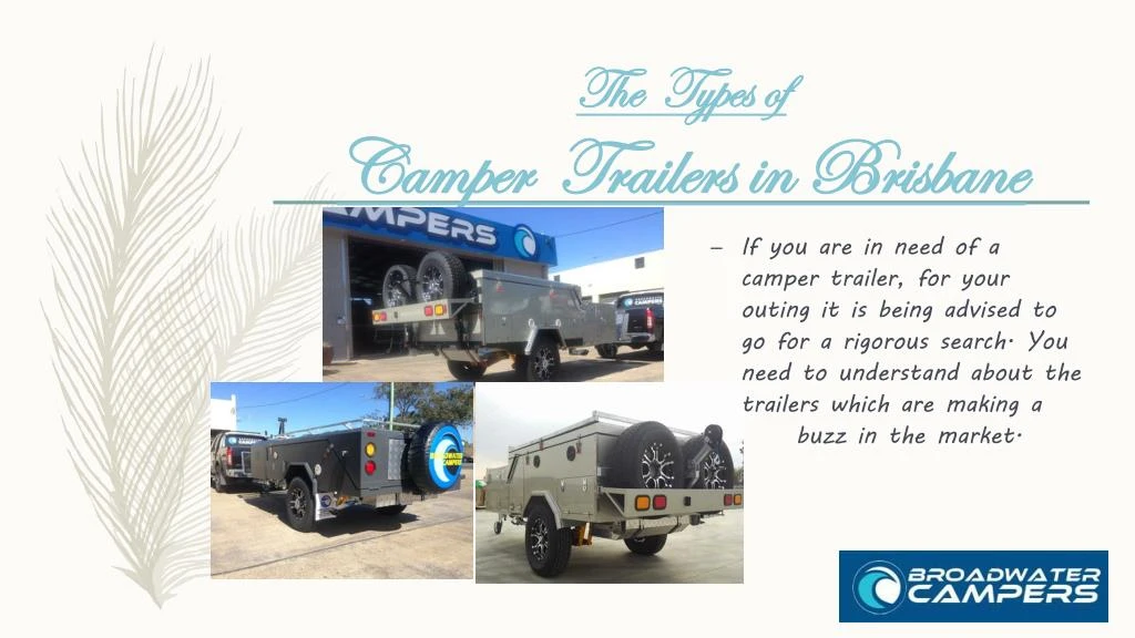 the types of camper trailers in brisbane