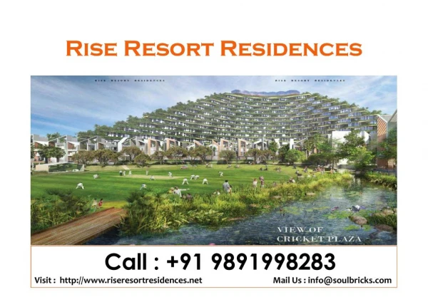 Rise Resort Residences 9891998283 Classic Golf Mansions Villas Noida