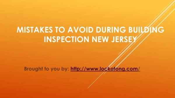 mistakes to avoid during building inspection new jersey