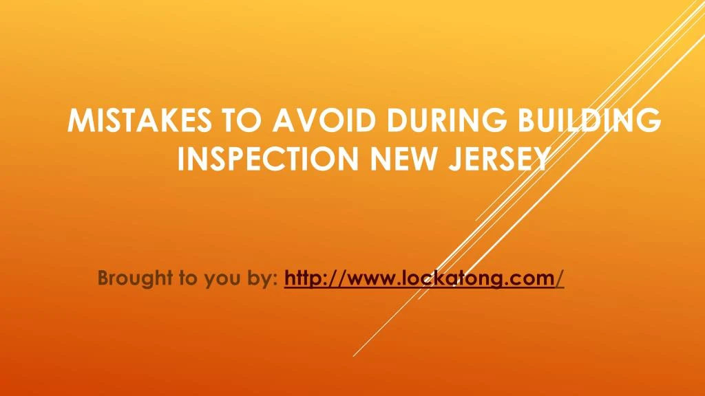 mistakes to avoid during building inspection new jersey