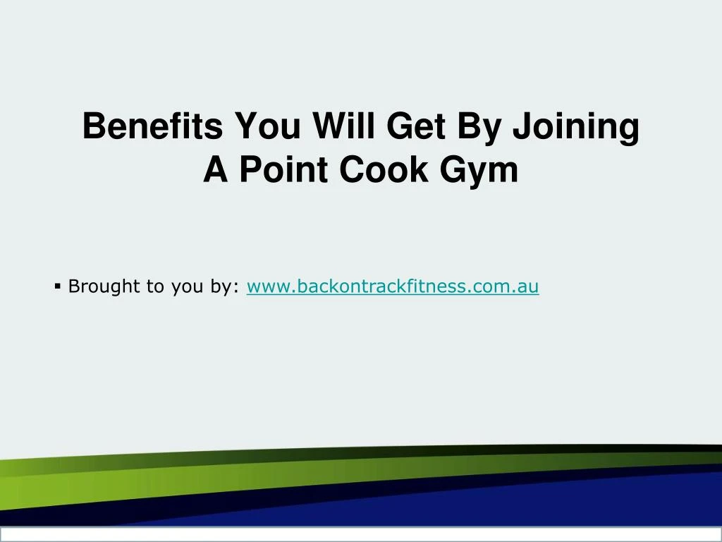 benefits you will get by joining a point cook gym