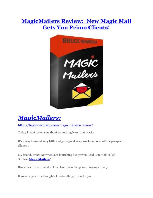 MagicMailers review- MagicMailers (MEGA) $21,400 bonus