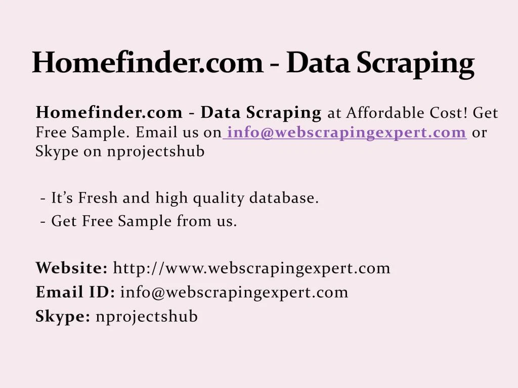 homefinder com data scraping