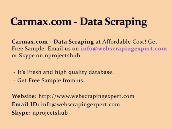 Carmax.com - Data Scraping
