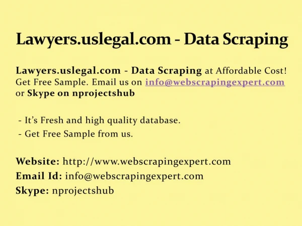 Lawyers.uslegal.com - Data Scraping
