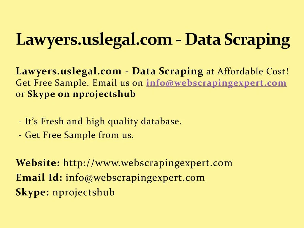 lawyers uslegal com data scraping