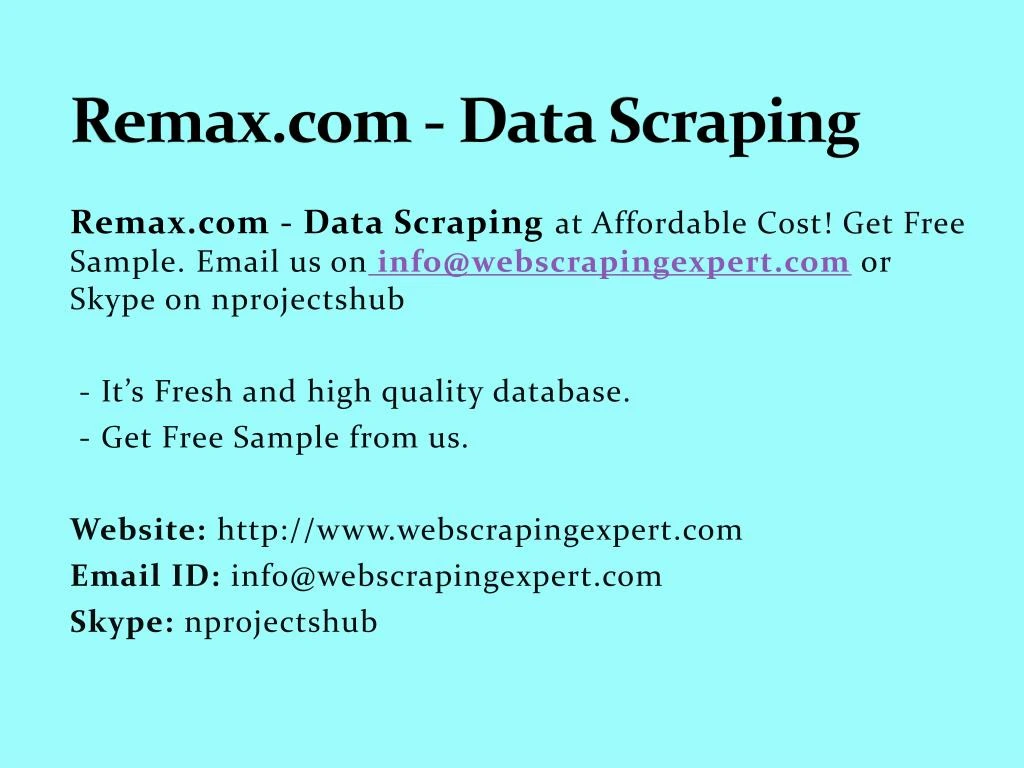 remax com data scraping
