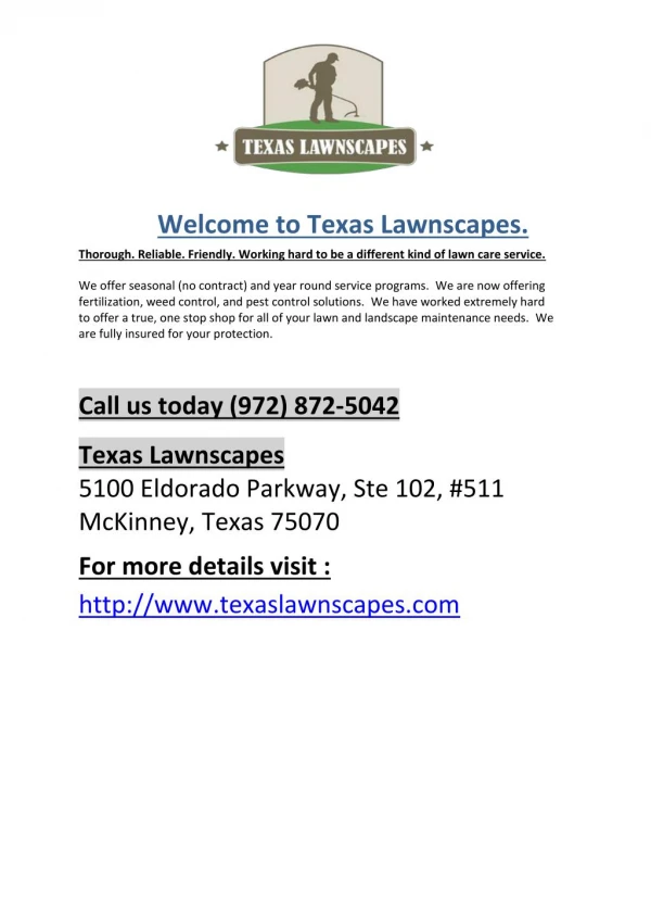 Lawn Care Service McKinney TX