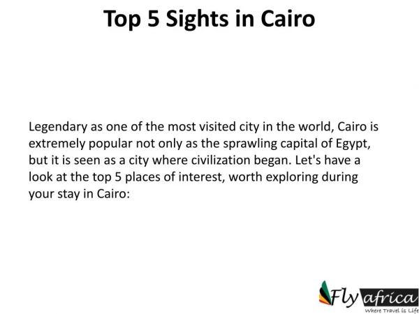 fly to cairo
