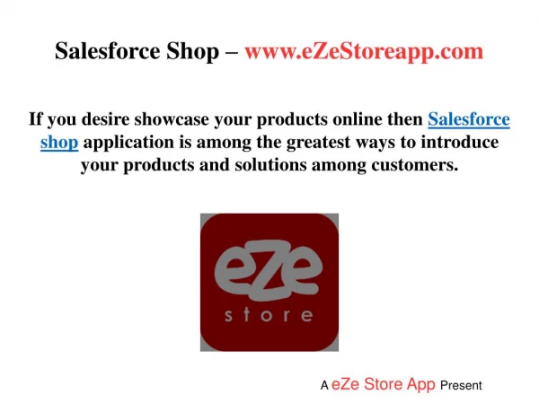 Salesforce Shop – www.eZeStoreapp.com